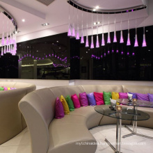 customized western modern style luxury hotel bottle shape RGB crystal lighting decoration glass lighting fixtures chandeliers